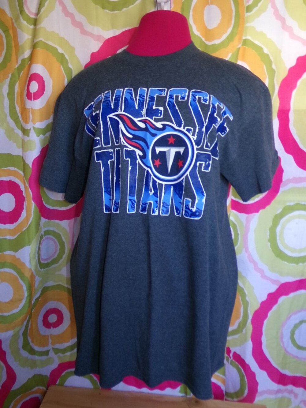 NFL TN Titans Shield Logo T-Shirt Sz L